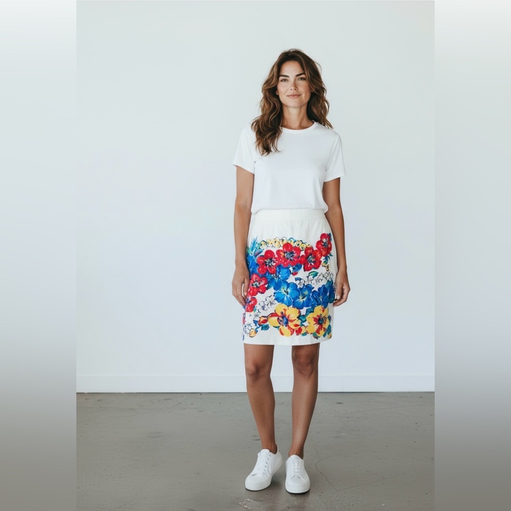 Escada Floral Pencil Skirt